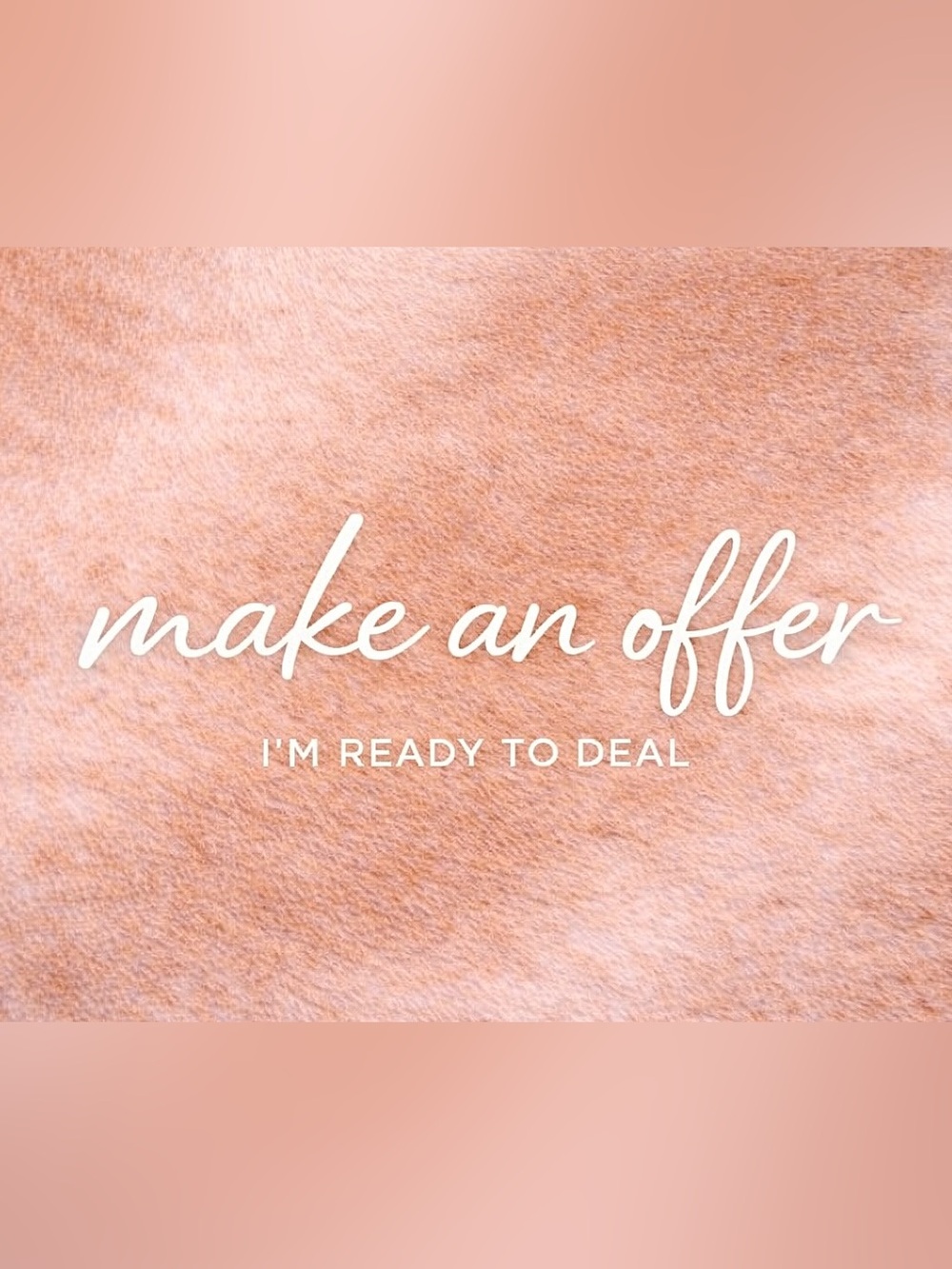 Make An Offer Listing Image - Pink Faux Fur Background